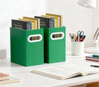 Colorful Cardboard File Organizer, Storage Box for Hanging File Folders Letter Size, Portable Document Organizer with Handle 