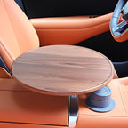 Car Tray & Car Desk for Laptop with 360° Rotating Wooden Car Laptop Mount Car Table Car Food Tray – Universal Steering Wheel Table for Tesla Model Y/3/S, Ford F-150 Explorer & Most Vehicles