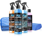 Grand Slam 4-Pack Includes Waterless Car Wash Spray + Instant Car Scratch Remover Repair + Streak Free Window and Glass Clean