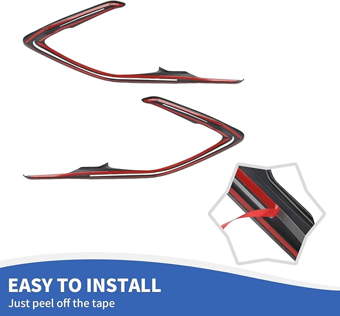 for Camaro Inner Door Panel Trim, Door V Shape Panel Cover Compatible with Chevy Camaro 2016-2024, Carbon Fiber (Fits LED Light Strips)