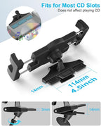 woleyi CD Slot Car Tablet Mount, 360° Rotatable CD Player Car Tablet & Phone Holder for iPad Pro 9.7, 11, 12.9 Air Mini 5 4 3 2, Samsung Galaxy Tabs, Switch, iPhone, More 4-13" Cell Phones and Tablets
