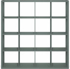 Furinno Cubicle Book Shelf, 16-Cube Bookshelf, Extra Thick Frame Reversible Bookcase with Open Back, 14.6" x 58" x 58", for L