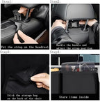 Car Trunk Organizer, Detachable Car Backseat Hanging Organizer with 7 Large Storage Pockets, Collapsible Back Seat Organizer