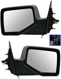 TRQ 2 Piece Driver and Passenger Side Mirror Assembly Set Electric Adjustment Non-Heated No Memory Black Compatible with 2006