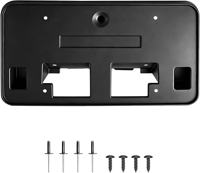 Front License Plate Frame Compatible with GMC Sierra 2500 HD 3500 HD 2024 2025 2026, Bumper License Frame Holder Mounting Bra
