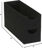 Household Essentials 2-Pack of Drawer Organizers, Sturdy Chipboard with Soft Polyester Cover, Handy and Fashionable Organizat