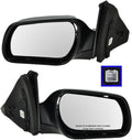 TRQ 2 Piece Driver and Passenger Side Mirror Assembly Set Electric Adjustment Non-Heated No Memory Textured Compatible with 2
