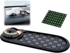 Multifunction Car Anti-Slip Mat, Non-Slip Dashboard Storage Pad with 360° Rotatable Phone Holder & Temporary Parking Number, 
