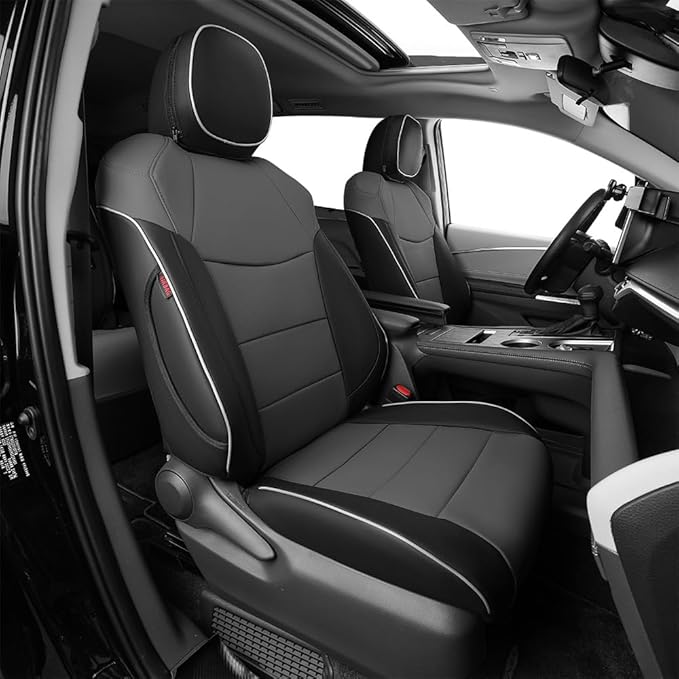 EKR Sienna Seat Covers for 2021-2026 Toyota Sienna XLE,XSE,Limited,Platinum,7 Seats,2nd Row Captain Chairs W/NO Legrest,Seat 