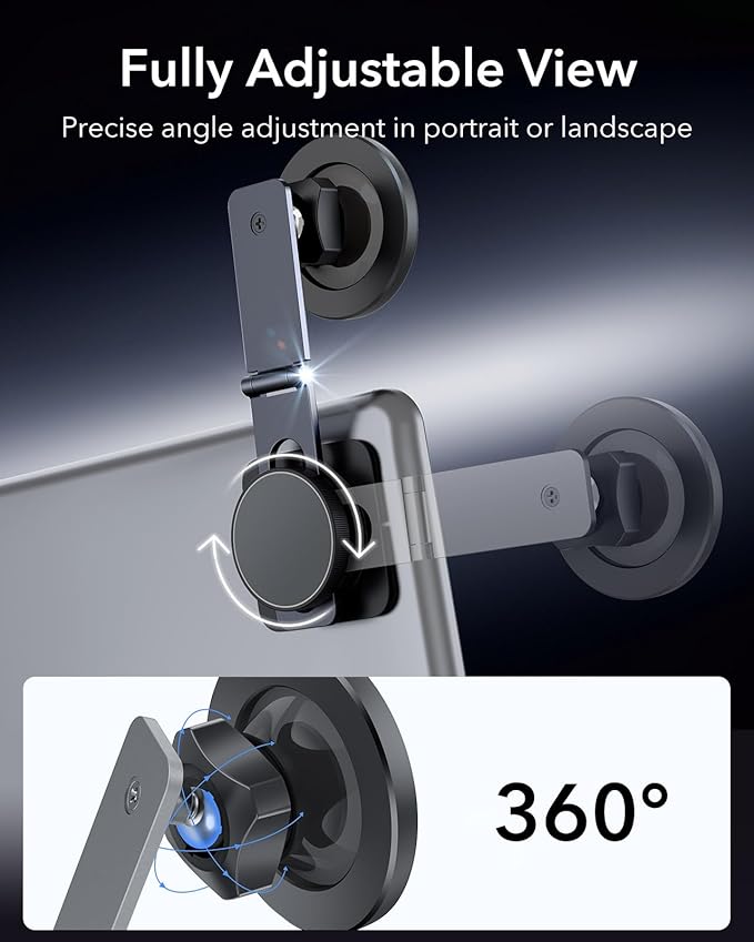 ESR for MagSafe Car Mount, Magnetic Car Mount,Dashboard/Tesla Touchscreen Phone Holder, Magnetic Phone Holder for Car, for iPhone 16/16e/15/14/13/12, S25,Charging Not Supported(2 Metal Rings included)