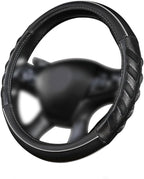 Flying Banner car Steering Wheel Cover Faux Leather Massage Universal fit 3D Honeycomb Hole Anti-Slip Sporty 15 Inches (Grey 
