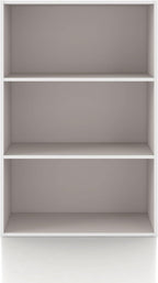 Homes: Inside + Out Apexa 3-Tier Cube Storage Organizer Shelves, Stackable Wood Bookcase Fits Cubby Bins for Organization, Do