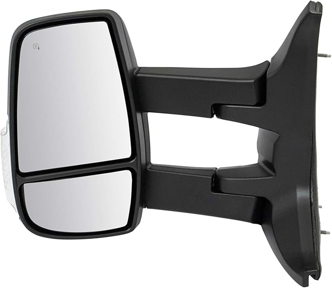 TRQ Driver & Passenger Side Mirror Set Power with Heat Compatible with 2015-2017 Ford Transit-150 Transit-250 Transit-350 Tra