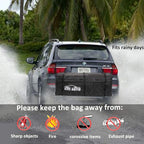 CZC AUTO Expandable Hitch Cargo Carrier Bag 9.5 cu. ft Extends to 11.6 cu. ft, Waterproof/Rainproof/Weatherproof, for Car Truck SUV Vans' Hitch Trays Hitch Baskets, Safe Steady Durable Soft Black