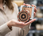 Wood Car Air Freshener — Captain Shield Handmade Unscented DIY Essential Oil Hanging Diffuser with Felt Insert — Add Your Own