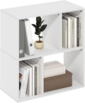 Furinno DALY Book Shelf, 4-Cube Bookshelf, Cube Storage Organizer Bookcase with Irregular Compartments, 11.7 x 23.6 x 24.7, f