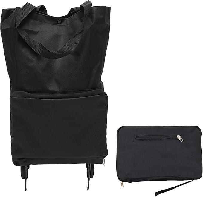 Collapsible Shopping Grocery Bag With Wheels Rolling Tote Bag With Wheels Large Reusable Shopping Bags Foldable Cart