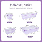 Kitchen Desk Drawer Organizers Storage for Office, Small Acrylic Vanity Trays Makeup Organizer for Drawer Bathroom Plastic Ma