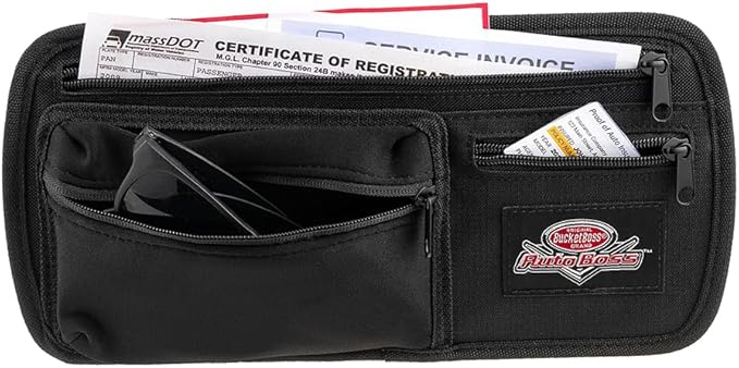 Bucket Boss - AutoBoss Visor Organizer, Auto Boss (AB30040), Black (Pack of 6)