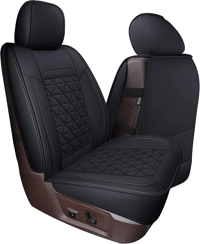 Coverado Car Seat Covers Compatible with Dodge Ram 2002-2026 1500 2500 3500 Pickup Limited Laramie Big Horn Waterproof Leathe