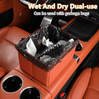 Car Trash Can, Leak-Proof Waterproof Trash Bin Collapsible Portable Auto Garbage Bag Large Capacity Trashcan Storage Bag Multipurpose Car Organizer Hanging (Black)