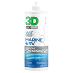 3D Marine & RV All-in-One Gel-Coat Compound & Polish – Removes Oxidation, Swirls, & P2000 Scratches, Deep Shine Wax Protection, No Fillers, 32oz