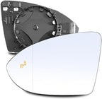 Driver Left Side Mirror Glass - Compatible with VW Vehicles - 2016-2019 e-Golf/Golf R/Golf SportWagen, 2016-2021 Golf/GTI, with Heated/Blind Spot Detection, without Auto Dimming, Replace# 5G0857521P