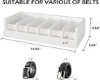Belt Organizer for Drawer - Bamboo Belt Storage Organizer | Belt Rack for Closet Wall Mount Men Women Tie Sock Bra Scarf Ribb
