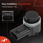 A-Premium 4-PC Reverse Backup Parking Assist Sensor Compatible with Select Toyota & Volkswagen & Hyundai & Audi & Volvo - Cor