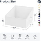 DIMJ Closet Storage Bins 12 Pack - Fabric Storage Baskets for Shelves, Collapsible Clothes Organizer with Handles, Trapezoid 