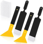 4 Pieces Window Tint Tools, Long Handle Bulldozer Squeegee Scrubber Paddle Squeegee, Auto Flat Window Film Installation Cleaning Tool for Car Front Windows Rear Glass