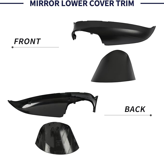 Mirror Lower Cover Trim ＆ Base Kit Left Driver Side Fit for Mazda CX-5 2015 2016 (With Mirror Light Version), Rearview Wing Bottom Cap Lower Holder Frame House ＆ Triangle Base Assembly