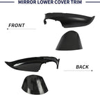 Mirror Lower Cover Trim ＆ Base Kit Left Driver Side Fit for Mazda CX-5 2015 2016 (With Mirror Light Version), Rearview Wing Bottom Cap Lower Holder Frame House ＆ Triangle Base Assembly
