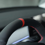 MEWANT Hand Stitched Steering Wheel Cover for Tesla Model 3 2017-2023 / Model Y 2020-2023 for Tesla Model 3/Y Accessories