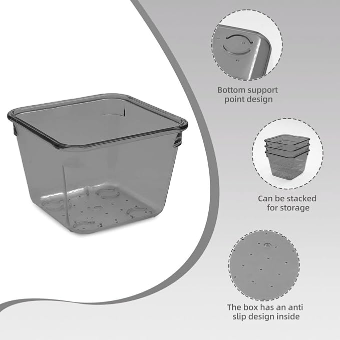 Kitchen Desk Drawer Organizers Storage for Office, Small Acrylic Vanity Trays Makeup Organizer for Drawer Bathroom Plastic Ma