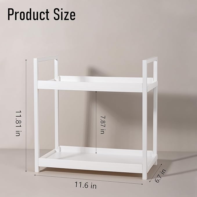 Anyoifax Bathroom Counter Organizer 2 Tier Vanity Storage Countertop Shelf Makeup Organizer Perfume Tray Skincare Holder for 
