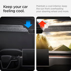 Spigen Triple-Coated Front Windshield Sunshade for All Tesla Model X (2015 to Current)