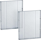 Azar Displays 771620-CLR Pegboard 1-Sided Wall Panel, Clear Translucent Color, 2-Pack