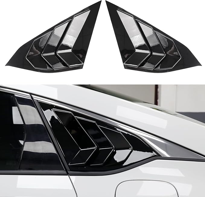 YINGTUU YINGTUU for Honda Accord Accessories 10th Gen 2018 2019 2020 2021 2022 Rear Window Louvers Blinds Trim-Glossy Black