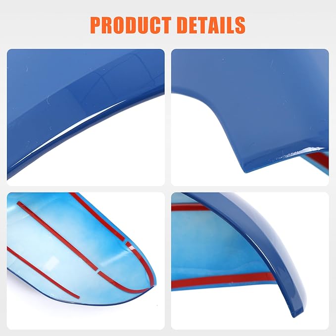2PCS Side Door Mirror Cover for Toyota Tundra 2022-2025/ Sequoia 2023-2025, Car Exteror Rear View Mirror Housing Protector Cover Cap (Only for versions with turn signals) (Blue)