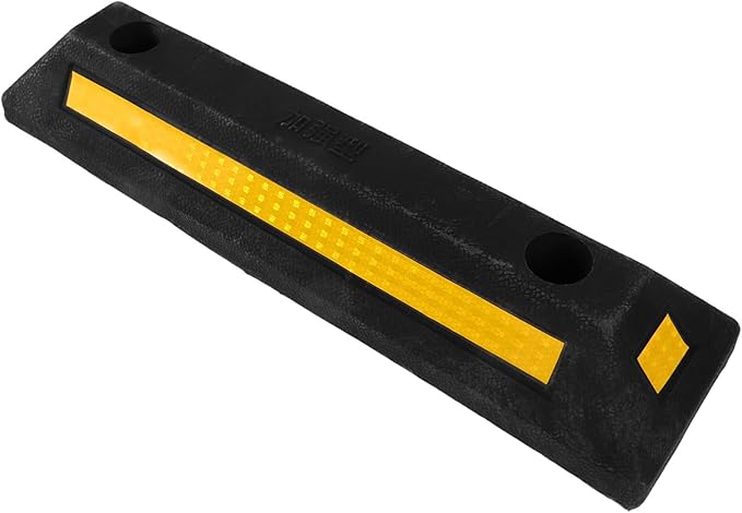 Parking Stopper for Garage Car Wheel Stopper Compact Design for Driveway and Truck Parking - Texture for Maximum Stability for Schools and Malls