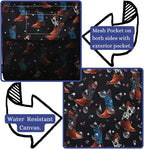 NGIL Extra Large Utility Tote Reusable Grocery Bag Oversized Collapsible for Groceries, Storage, Picnic, Beach (Starry Cowgirl- Black)