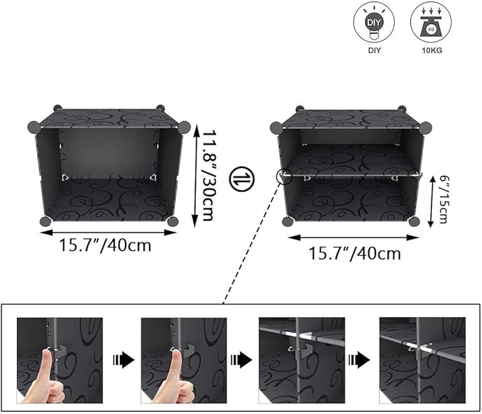 HOMIDEC Shoe Rack Organizer, 8 Tier Shoe Storage Cabinet 48 Pair Plastic Shoe Organizer Shelves for Closet Hallway Bedroom En