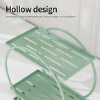 Green Perfume Organizer for Dresser, 2-Tier Bathroom Counter Organizers, Elegant Round Makeup Organizer for Vanity, Versatile
