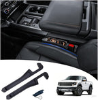 Half-Sized Seat Gap Filler Compatible with Ford F150 F250 F350 F450 | Zero Interference Side Storage Space | Anti-Drop Organizer | Free Window Breaker | Full Console w/Bucket Seats ONLY