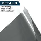 Motoforti Nano Ceramic Car Window Tint Film VLT 34% IRR 52% UVR 61% Black 5ft x 30inch Privacy Film 2mil PET 1 Pc