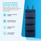 YNR Over Door Storage with 4 Pockets, Strong and Durable Hanging Wardrobe Organiser, Practical and Spacious, Hanging Storage 