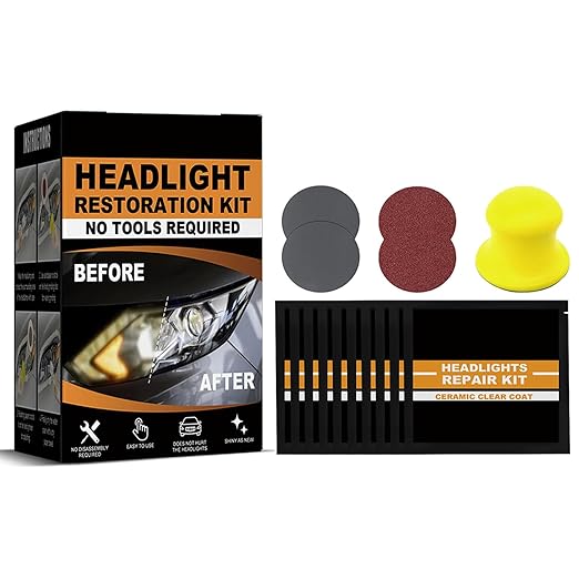 Restowipes Headlight Restoration Kit, 3 Wipes to Restore Clarity, Removes Yellowing & Oxidation, Restore Headlights to Like-N