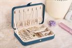 LANDICI Small Jewelry Box for Women Girls, PU Leather Travel Jewelry Organizer Case, Jewellery Storage Holder Display for Rin
