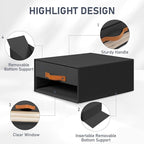 DIMJ Closet Organizers and Storage - Foldable Storage Bins with Drawers Fabric Stackable Storage Drawers with Clear Window,Fa